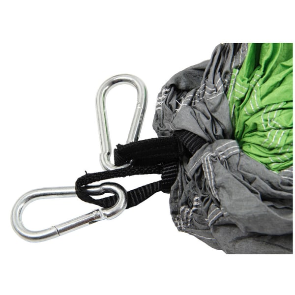 2 Personers Bärbar Fallskärmshängmatta för Utomhuscamping (Grön Frukt med Grå Kanter) 270X140 Cm