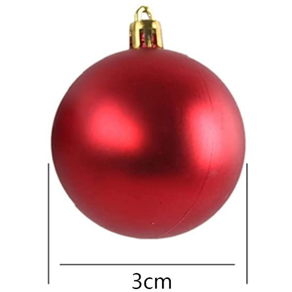 Dekorativa Julgranskulor, Oslåbara Julgranskulor, 30mm Julgranskulor, Ornamentuppsättning 24st