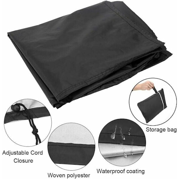 Grillöverdrag, Anti-UV/Anti-vatten/Anti-fukt Grillöverdrag UV-skydd Damm Vatten Vindtåligt för Utomhus Grill Trädgård Uteplats Grill ，80x66x100cm