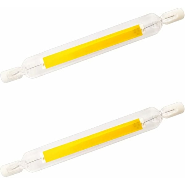 10W R7s LED Pære 118mm COB Filament Kold Hvid 6000K 220V Dobbelt Sokkel J118 LED Lineær Rørpære 360 Grader IKKE-Dæmpbar, 2-Pak HIASDF