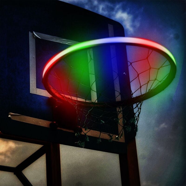 LED Basketball Lys Sol Bright Farge Skiftende Basketball Ramme Lys Bar LED Sol Lys med 1 Meter 30 Lys