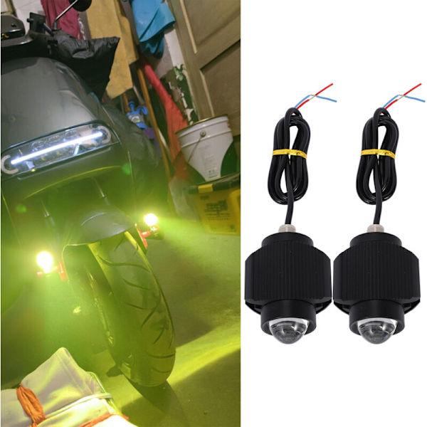 2 stk. 18W serie motorcykel forlygter linse hjælpe spotlights passer til motorcykler ATV