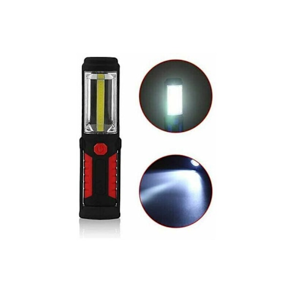 Händerfri Laddningsbar LED-ficklampa [NY VERSION 2018] 3W COB LED Handlampa 2 i 1 Ficklampa för Camping/Vandring/Bil/Garage/Workshop, Två Belysnings
