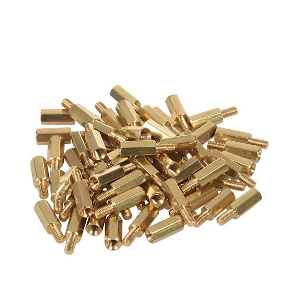50 st M3 hane x M3 11 mm längd mässing gänga PCB distanshållare distanser