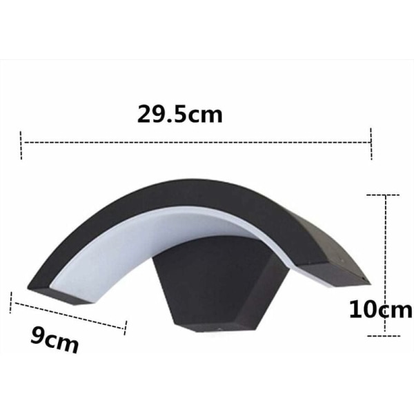 Utomhusvägglampa med rörelsesensor 18W LED SMD 3000K Varmvit Vägglampa Vattentät IP65 Aluminium/Veranda Terrass Trädgårdslampa 29,5 cm-