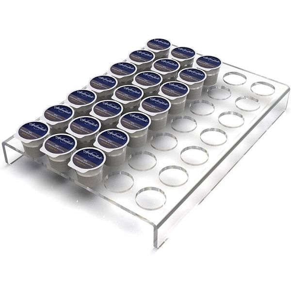 35 Håls Akryl Kaffe Kapsel Display Ställ Kaffe Bönor Förvaringshållare Kaffe K Cup Finishing Bricka 1