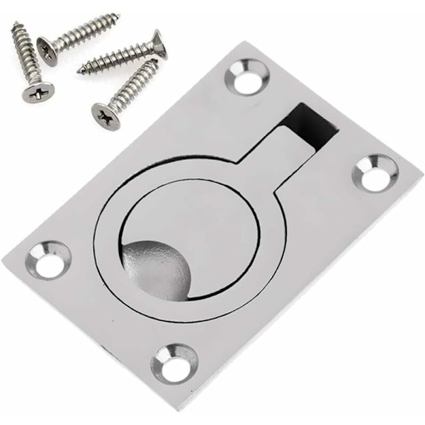 2 kpl Luukunkahva Luukku Kaappi Piilotettu Kaappi Ruostumaton Teräs Merialus Vene Jahti Luukku Kaappi Kahva 8 kpl Kiinnitysruuveilla 62 x 44mm
