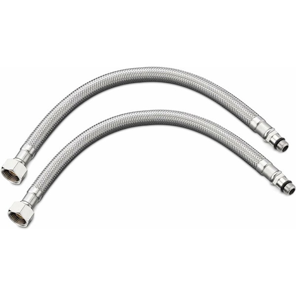 Flexibel kökslang 30 cm 2-pack Standardanslutningsrör G3/8 x M10 x 30 cm för diskbänk Köksbadkran