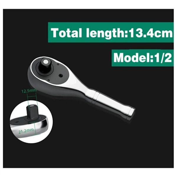 Mini Ratchetnøgle 1/4 Tommer 3/8 Tommer 1/2 Tommer 72 Tænder Nøgle Bærbare Momentnøgler Stiknøgle Ratchetnøgle Håndværktøj