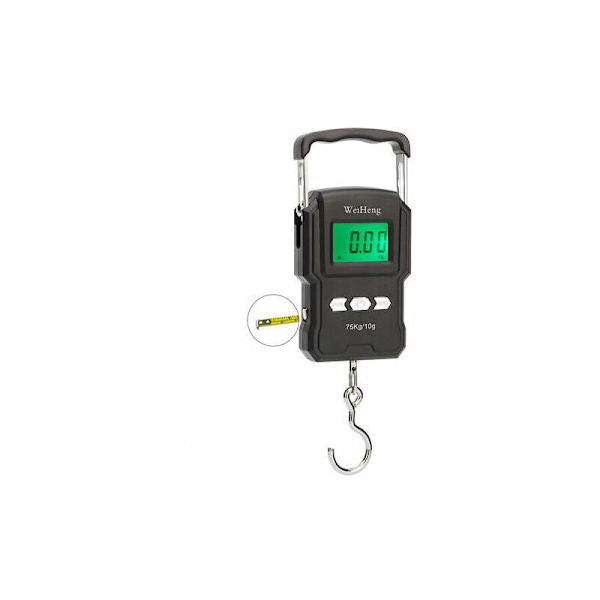 Elektronisk belyst våg, med måttband, 75 kg / 10 g