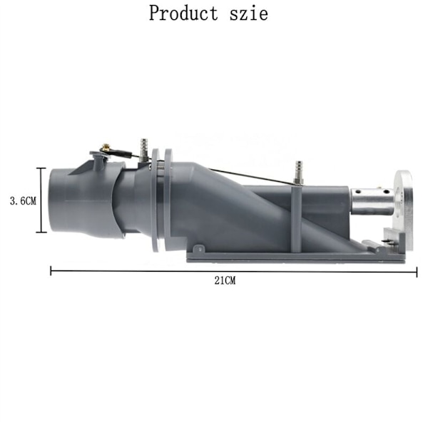 Spray Pump Power Jet Thruster 40mm 3-Blade Propellerkoppling och 775 Motor för RC Reaction Boat, Svart