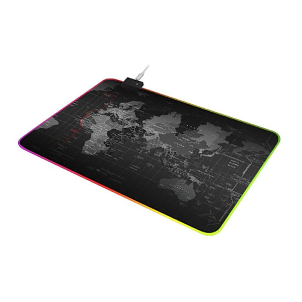 RGB musemåtte, stor cool RGB musemåtte, glat vandtæt skridsikker gummibase (700 x 300 x 4 mm)