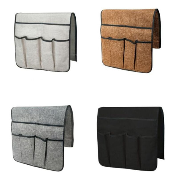 Sofa stol armlene oppbevaringspose Sofa fjernkontroll oppbevaringsboks Diverse arrangør Grå
