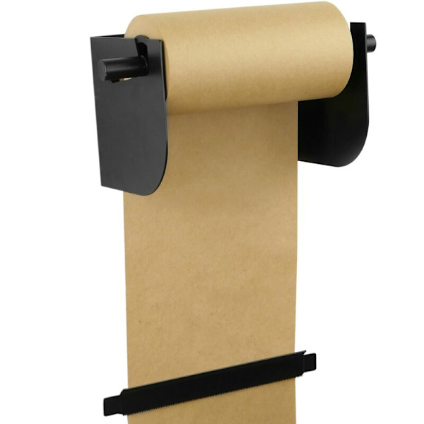 Veggmontert rulleholder med 20 cm spole. Innpakningspapirdispenser for ruller opptil 20 cm (8)