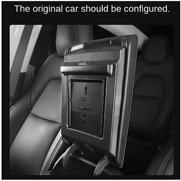 Til Model 3 Model Y 2017-2023 Center Console Organizer Bakke Armlæn Opbevaringsboks Biltilbehør