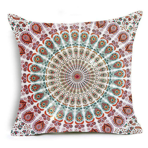 4 stk Mandala mønster putetrekk Bohemia kastepute dekorativ pute sofa pute 45X45 cm