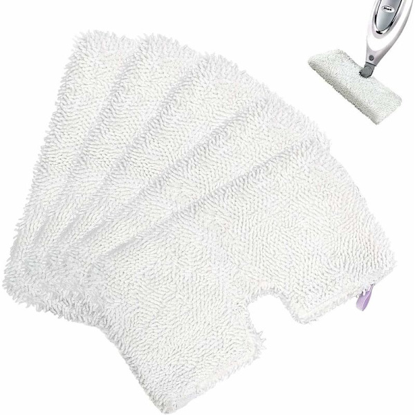 5-pack moppkuddar för Shark S3501 S3550 S3601 S3601D S3801 S3801CO S3901 S2901 S2902 S4601 S4701 SE450, mikrofiberångmopp, återanvändbar
