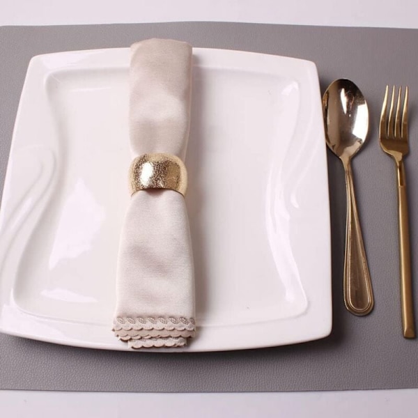 6 stk. Guld Metal Servietringe, Elegant Bryllup Serviet Holder Ringe, Perfekt til Borddekoration Fester