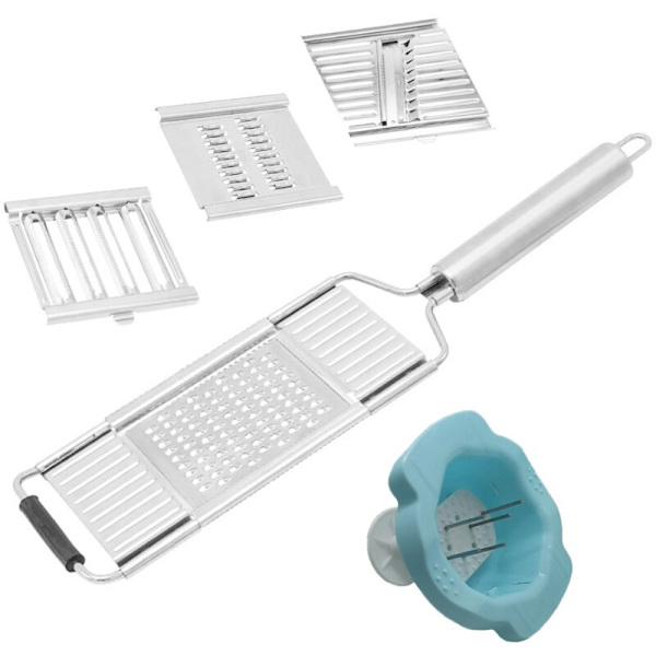 Multifunktionell Grönsaksrivare, Rostfritt Stål Rivjärn Skärare Slicer Stil 2