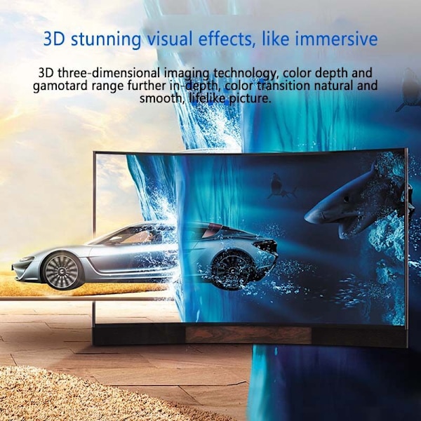 Kabel, 8K @ 60Hz datakabel version 2.1, let og bærbar til projektorer, tv-skærme