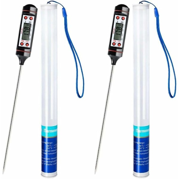 Termometer, Universal Hushålls- och Kökstermometer, Digital Matlagningstermometer, Kötttermometer, 50 ° C - 300 ° C, ° C / ° F Växlingsbar, med Pr