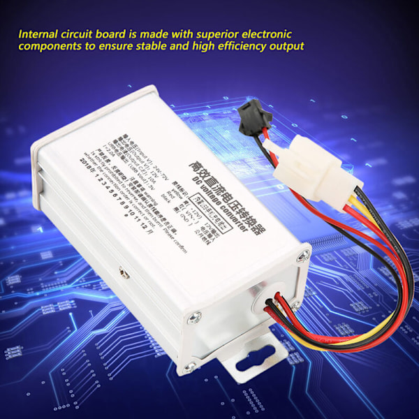 DC-omvandlare Steg Ned Strömförsörjningsmodul 24V-72V till 12V10A USB-utgång 5V2A