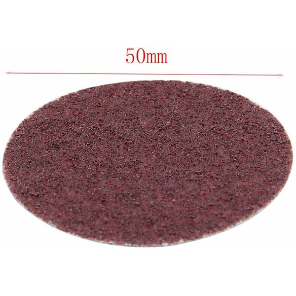 50 KPL 2 Tuumaa / 50 Mm 80 Grit Rullalukko Hiomapaperilevyt Hiomatyynyt