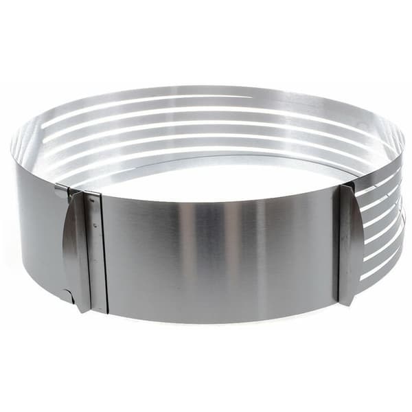 Rund form 24cm-30cm justerbar rustfrit stål til lagdelt mousse kage / bageform