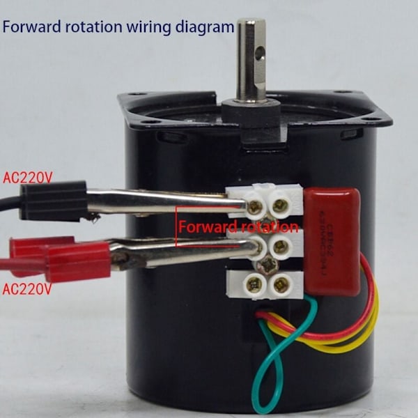 68KTYZ Mini Permanent Magnetisk Timing Motor 220V 28W 68-KTYZ AC Hastighedsreduktionsmotor 10 RPM Uden Beslag
