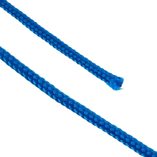 Flätad rep i PP, multistrand, 20 m x 3 mm blå