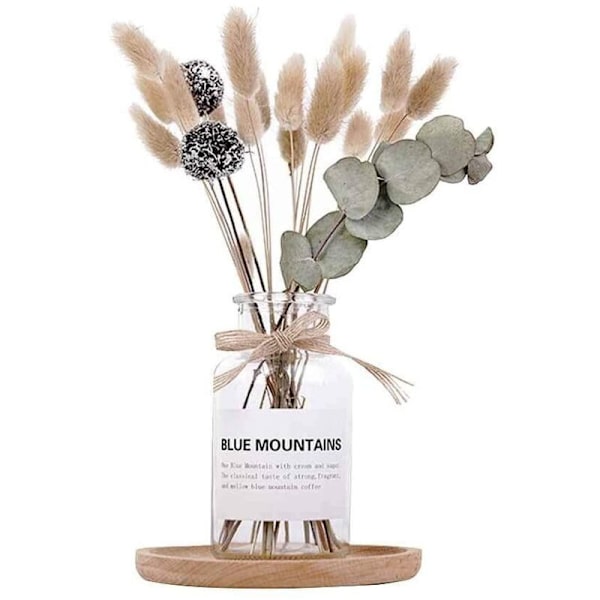 Torkad Blomma Vas Kit Vete Centerpieces Fotorekvisita Hem Dekorationer Set bukett prydnadsföremål