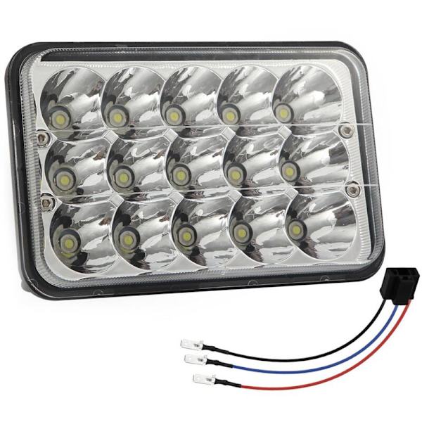 4X6 150W LED-frontlykter 2 stk. Høy/lav forseglet stråle rektangel erstatning for Wrangler Yj Xj Off-Road Trucks