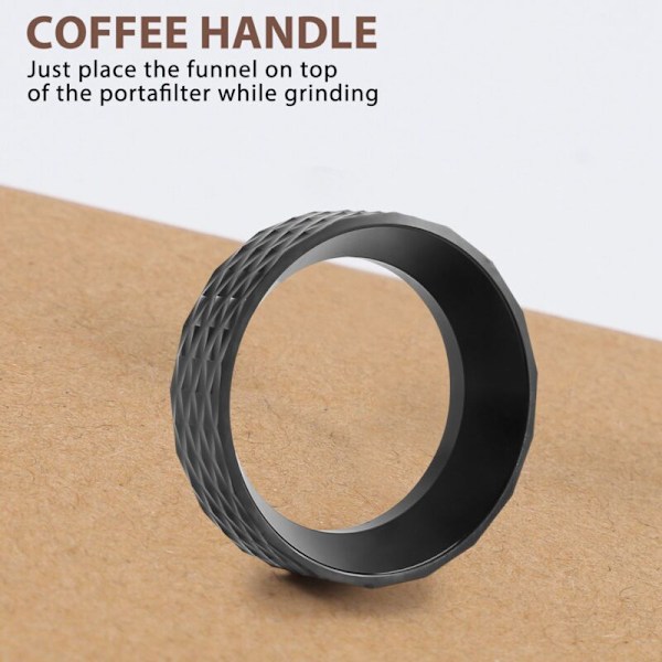 2 kpl 51 mm espresson annostelusuppiloita/renkaita, ruostumattomasta teräksestä valmistettu kahvirinkin vaihto barista-työkalun portafilterille