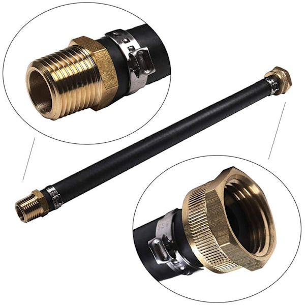 Air Cooler Flush Kit med adapter til udskiftning til 6.0L 2003 2004 2005 2006 2007 2008 2009 2010, Sort