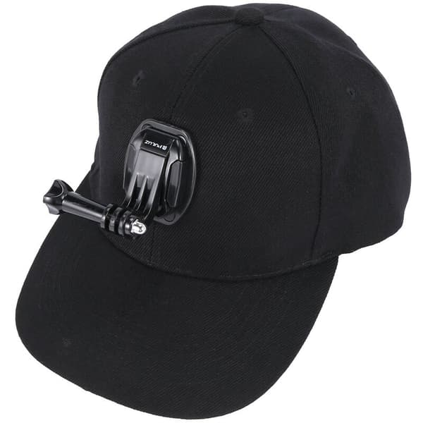Til Go Pro Tilbehør Udendørs Solhatte Hatte Baseball Cap W/Stand til HERO5 HERO4 Session HERO 5 4 3 2 1 (Sort)