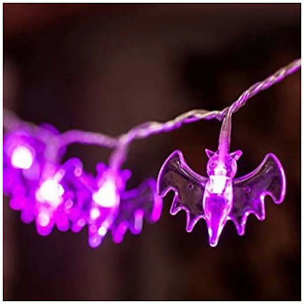 30 stk. Halloween dekorative lys LED edderkop flagermus spøgelse indendørs udendørs solcellelys Halloween fest dekoration