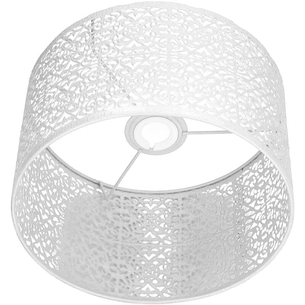 Lampskärm i gummiskinn, modern enkel stil, ihålig design, ljusskydd, heminredning för E14 E27 glödlampor (vit) Lampskärm