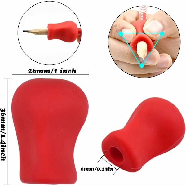 10 st pennhållare för barn ergonomiska pennhållare siliCone skrivstöd skrivstöd set -