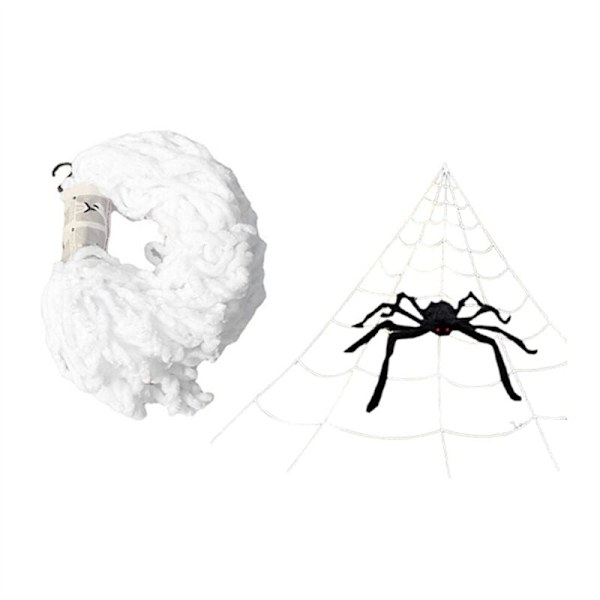 Halloween Spindelväv Dekoration Trädgårdsdekoration Triangel Rep Utomhus Spindelväv Halloween Trädgårdsdekoration