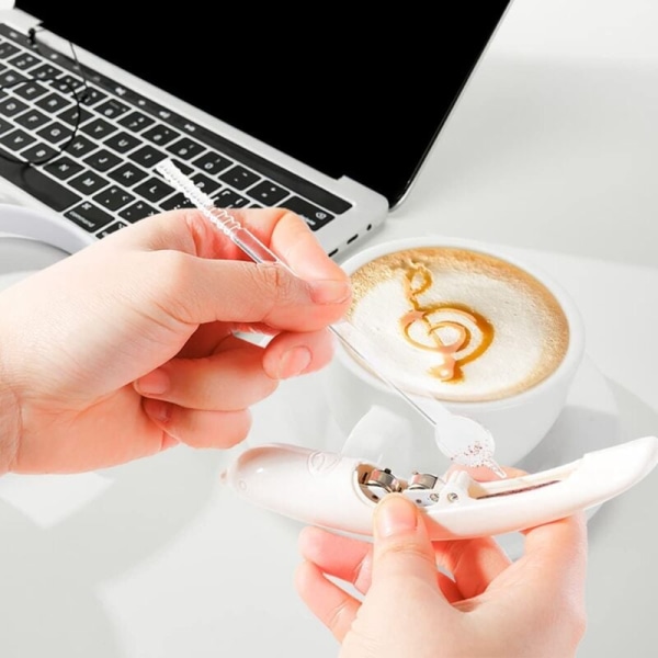 Elektrisk Latte Art för Kryddkaffe Tårta Dekoration Kaffe Skulptur Bakning Konditorivaror