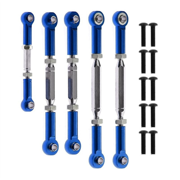 5 stk metall servostang for VRX Racing RH1043 RH1045 RH1043SC RH1045SC RH817 RH818 RC bil oppgraderingsdeler, blå
