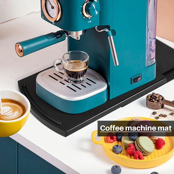 Kökshandfatets glidande kaffebricka, under skåputrustning kaffemaskin brödrost - Glidande mobil skåp med smidig gjutjärnsglidande bas