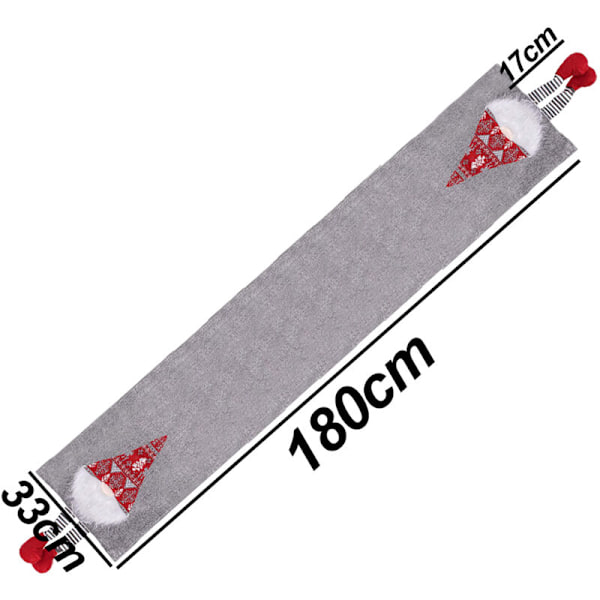 Glad Jul Linne Bordlöpare Dresser Scarf Borddekoration Grå