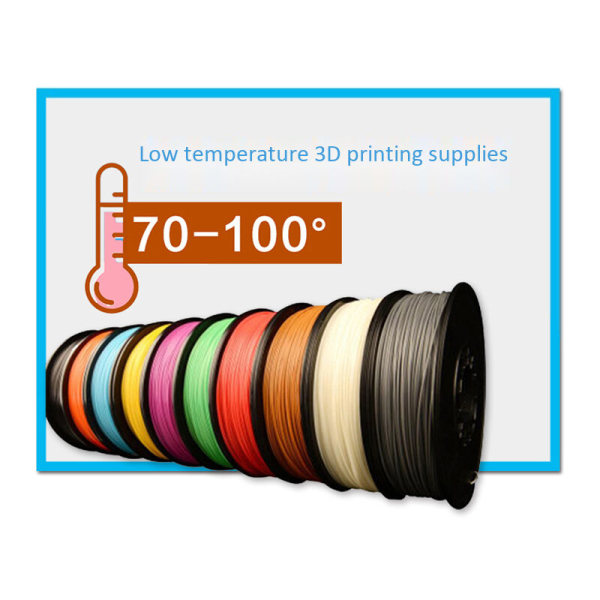 5M Pcl Filament 1,75 mm Lågtemperatur 3D-utskriftsmaterial för 3D-skrivare / 3D-skrivare (Silver)
