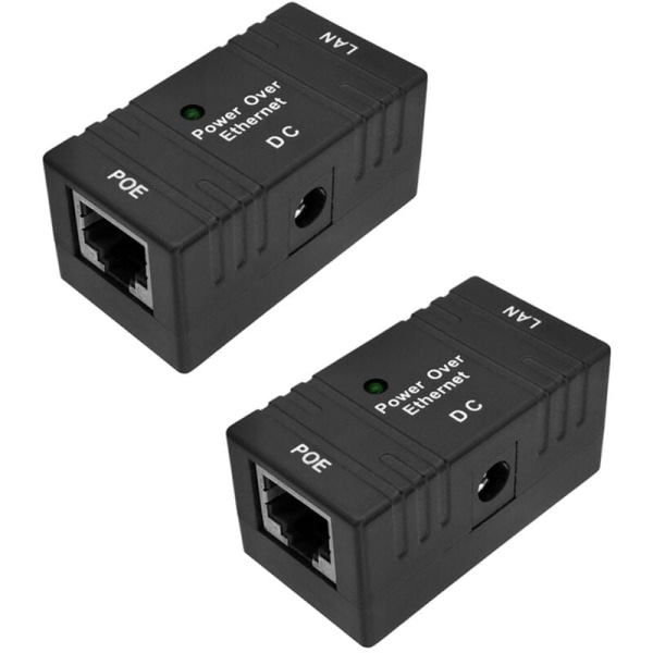 2 kpl 10M/100Mbp passiivinen POE Power over Ethernet RJ-45 -injektori/jakaja-adapteri CCTV IP-kameran verkostointiin