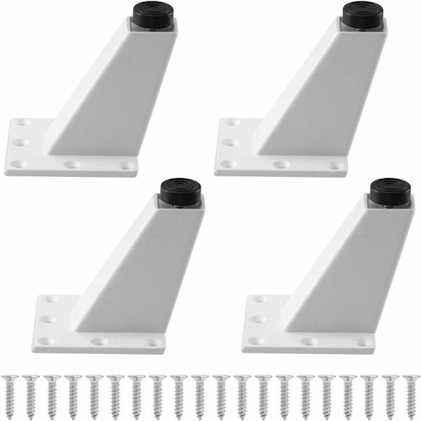 Justerbara Möbelben 4 st DIY Hårnålsfötter för Bord Stolsben, Skåp Möbelben, Triangulära Aluminiumlegering Möbelben Köksjusterbara