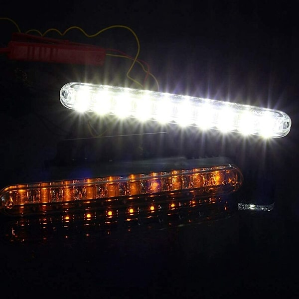 LED-dagkørelys til bil, 2X30 lysdioder 12V bil 12V DC DRL dagkørelys