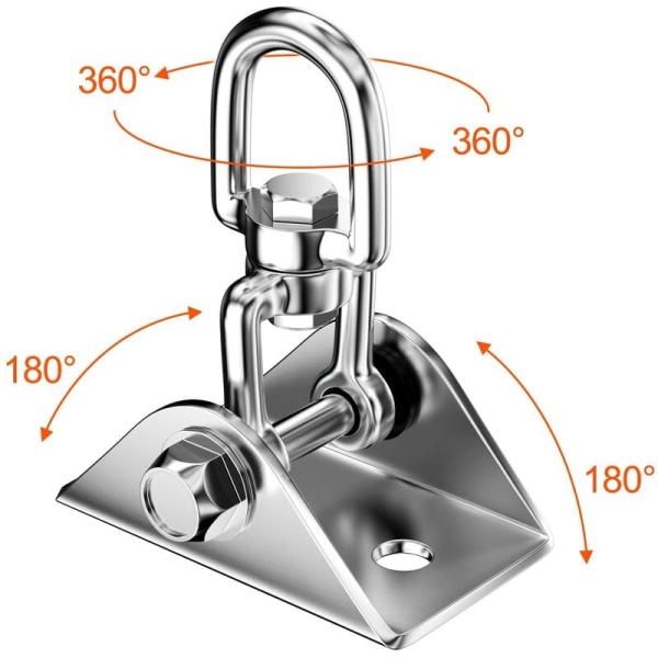 450 kg kapacitet 360° rotation, hængende svingkroge med skruer til ophængning af stol/gynge/yogahåndklæde/boksepose/hængekøje