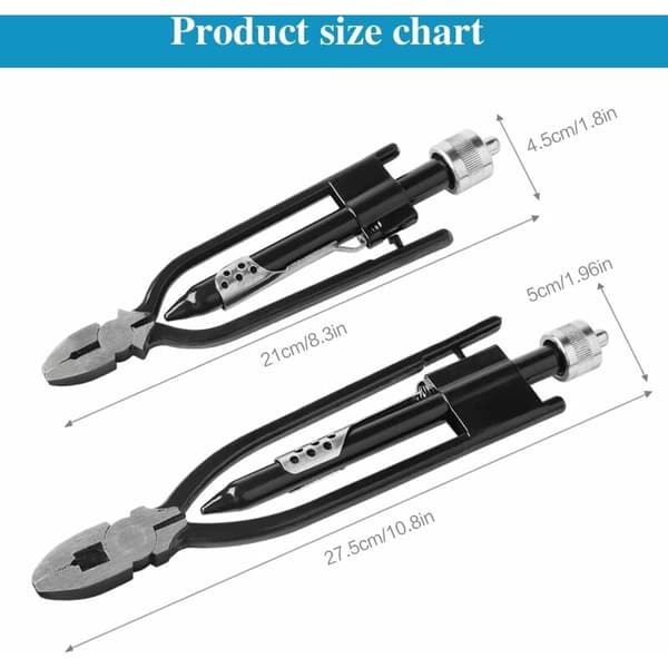 2-pack tvinnade säkerhetstrådtänger för flygplan, tvinnade tänger 9\" 6\" Racing Lock smidda bilflygplan