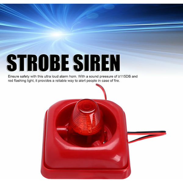 115dB Mini Trådløs Strobe Siren Blinkende Lys Siren Rød Lys Lyd Siren Hjemmesikkerhed Alarm System